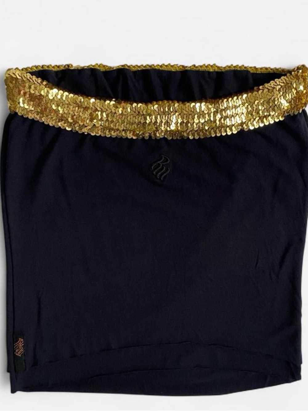 Vintage Y2K Rocawear black tube top w/sequins - Picture 3 of 9